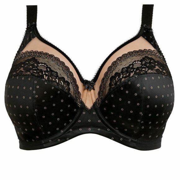 Goddess Bridget US 36H Full Coverage Underwire Bra Black & Cafe au lait lace - Picture 2 of 4